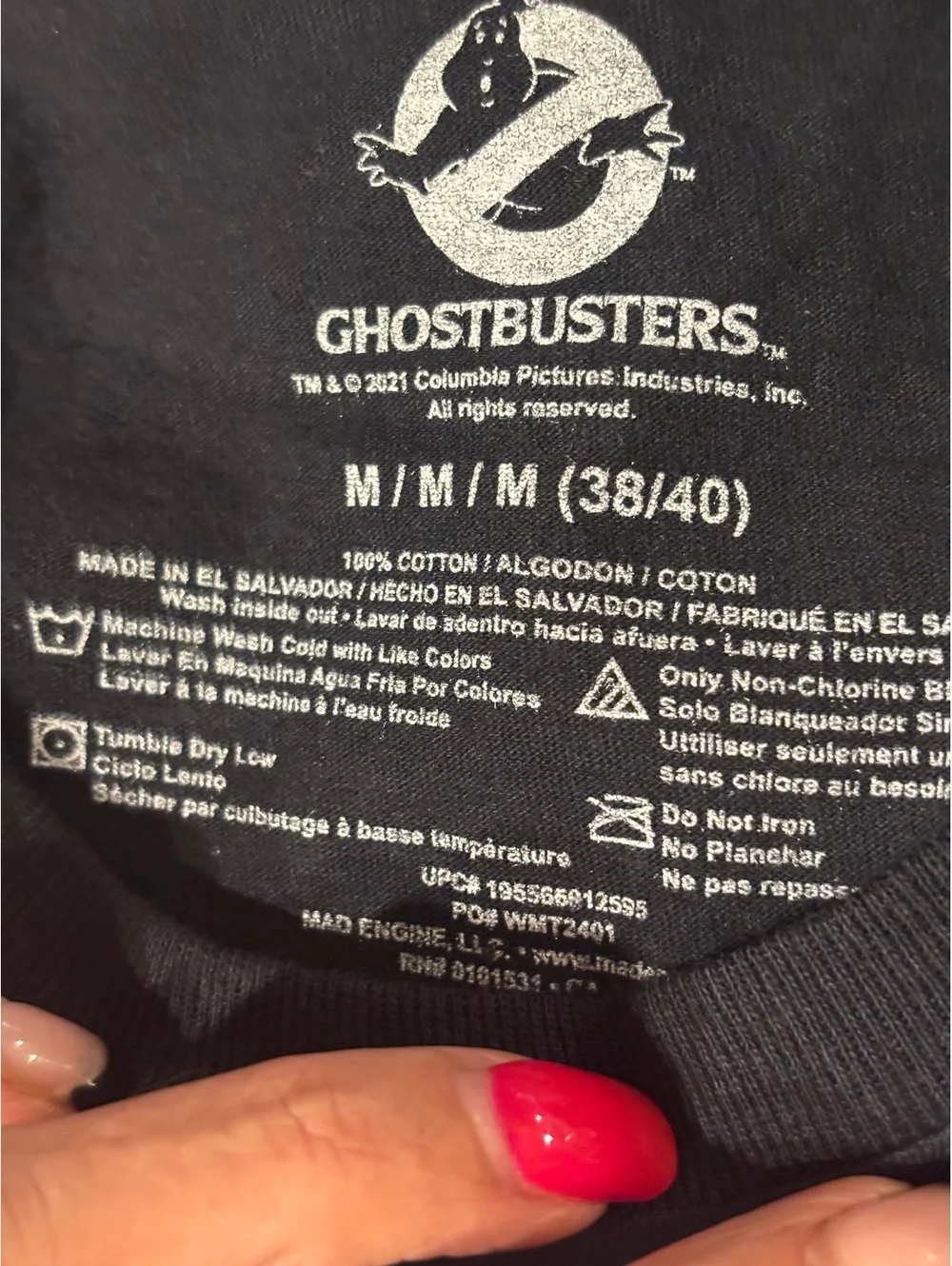 Ghostbusters Neon Logo Graphic Tee Medium